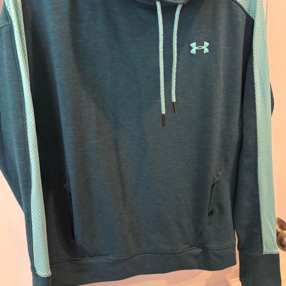 Under-armour Women's Grey and Blue Hoodie